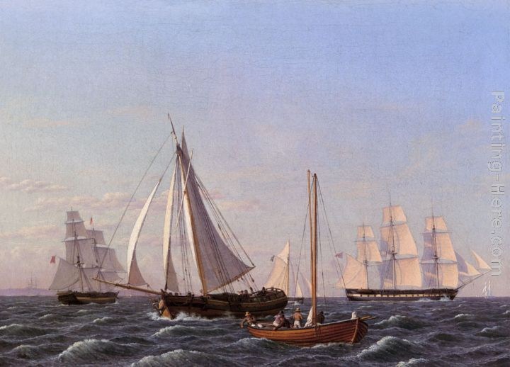 Christoffer Wilhelm Eckersberg Sailing Ships